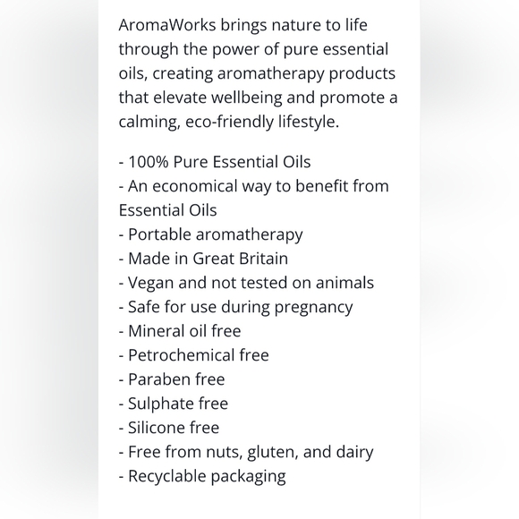 AromaWorks "Nurture" 100% Essential Oils Wellbeing Trio & Candle - Picture 5 of 11